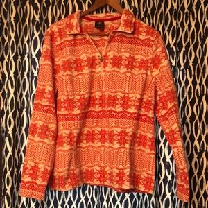 Lands End L Polar Fleece 1/4 Zip Pullover EXC